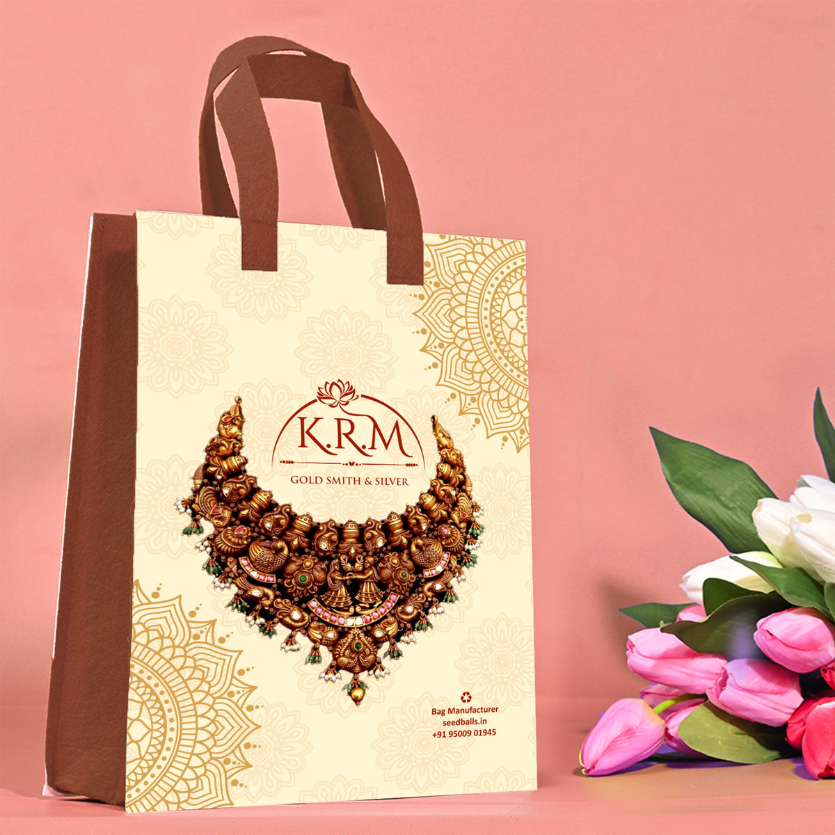 Custom Printed Jewellery Shop Bags Eco-Friendly Tote from