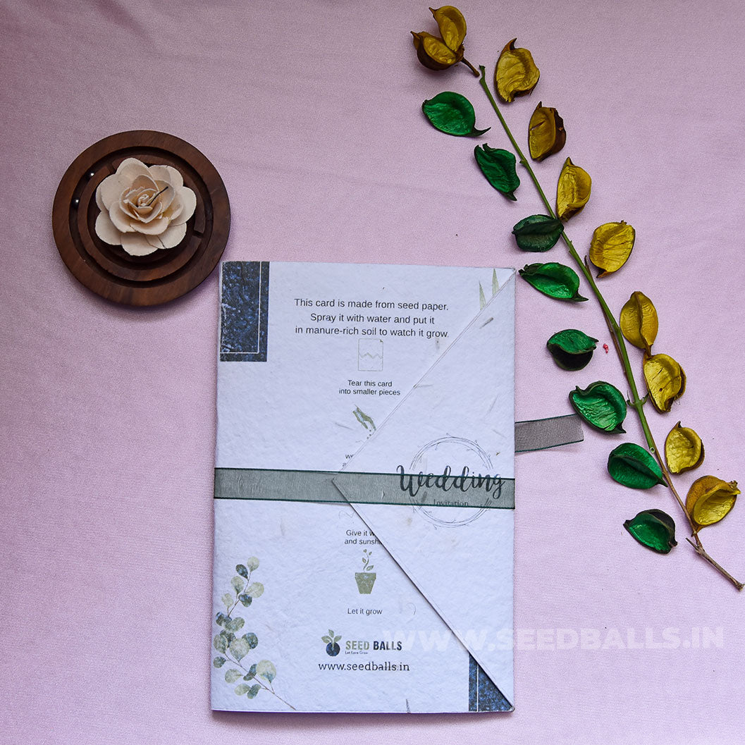 Unique Lovely Flowers Seed Invitation