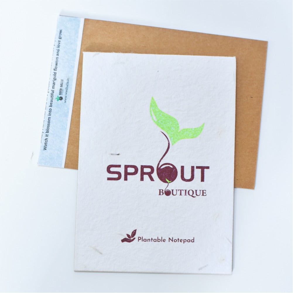 Eco-Friendly Plantable Seed Paper Notepad, Biodegradable Wildflower Se ...