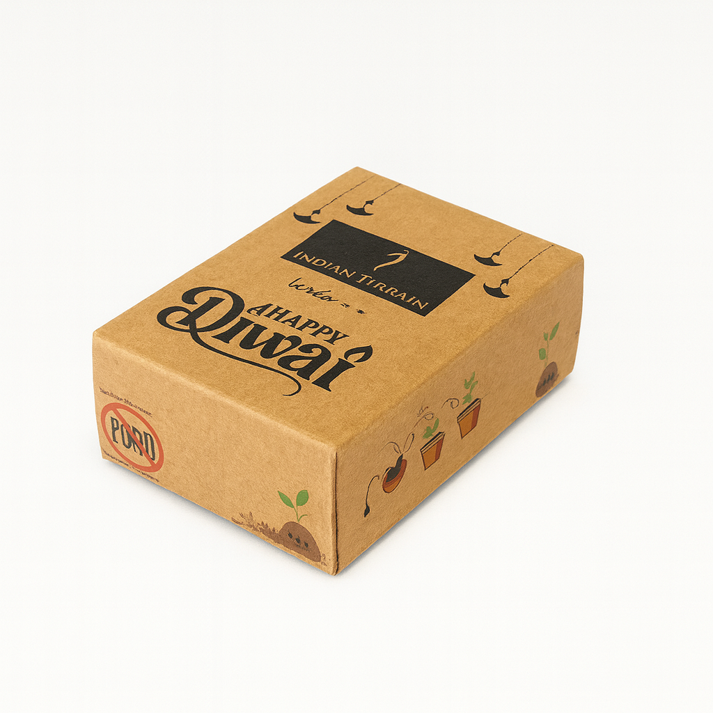 Eco-Friendly Pack of 6 Seed Balls in Custom Printed Kraft Box – Perfect Diwali Corporate Gift for Employees, Clients & Sustainable Festive Gifting