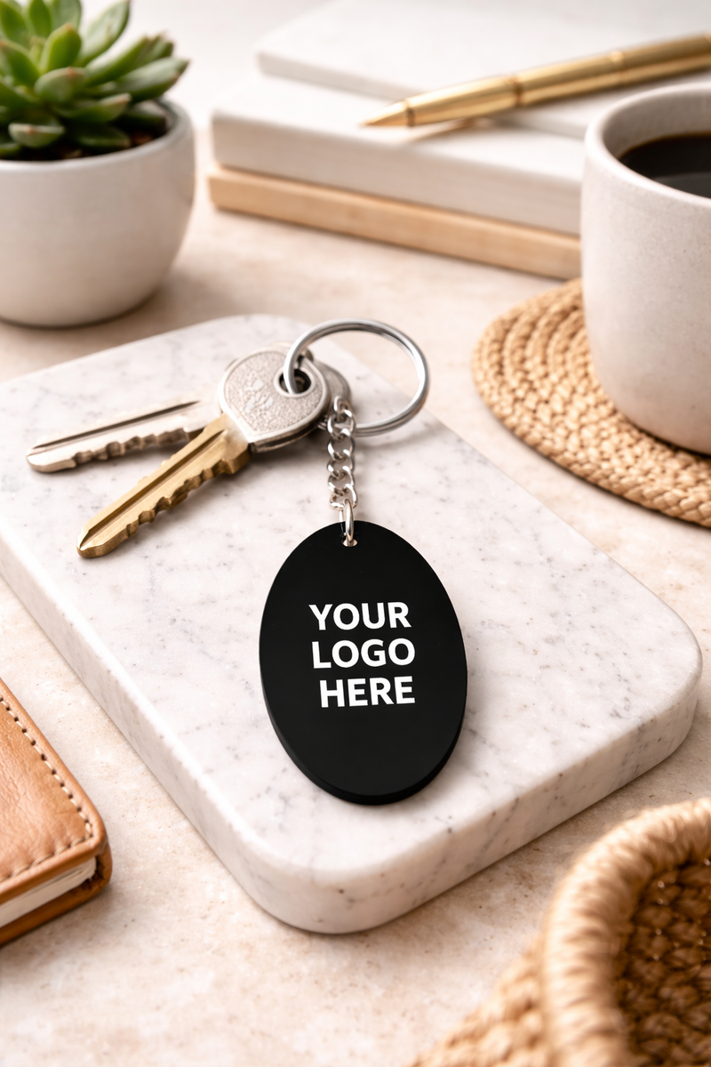 Custom Oval Acrylic Keychain – Personalized Logo Key Chain | Ideal for ...