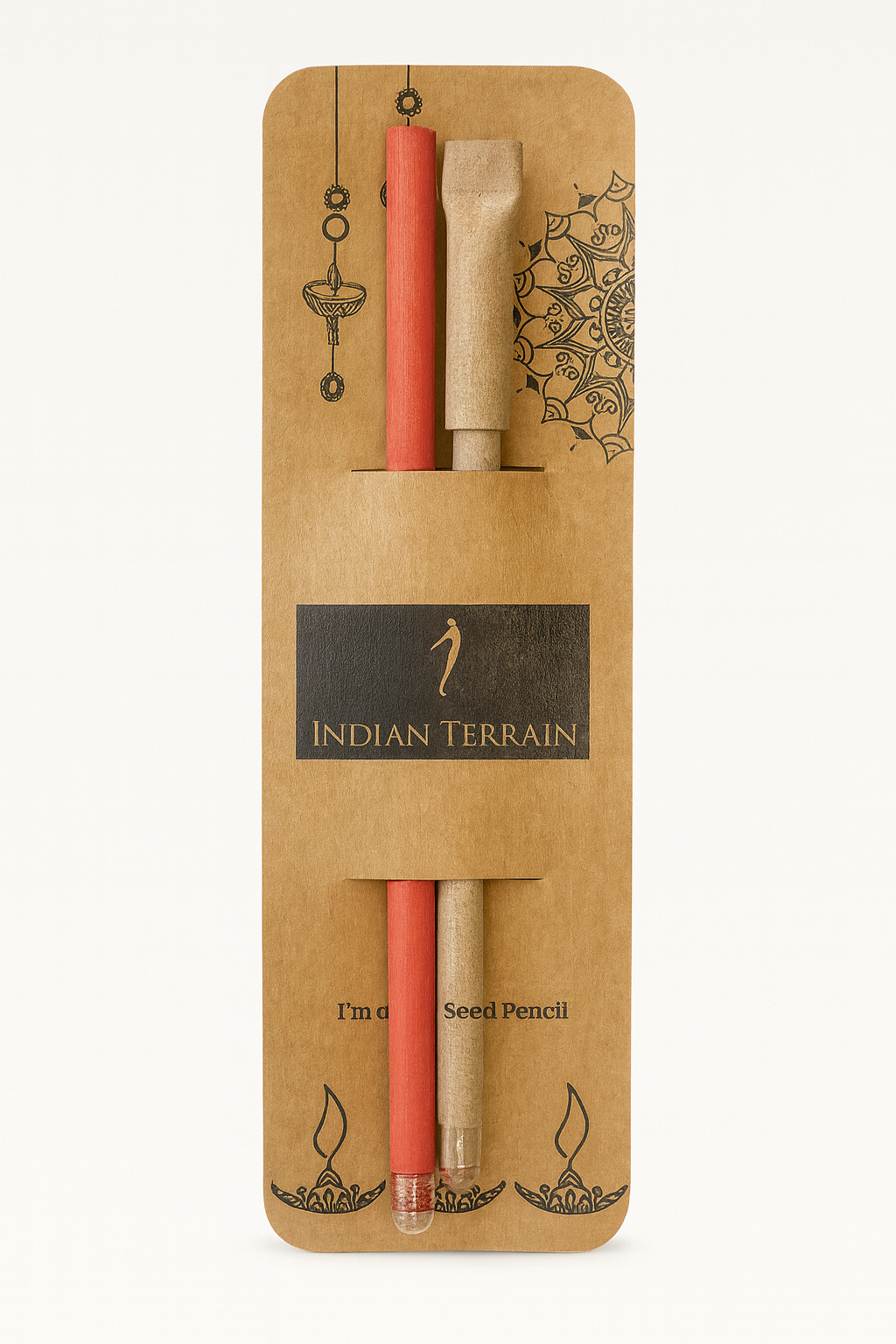 Eco-Friendly Plantable Seed Pencil & Recycled Paper Pen Set with Custom Branding Card – Perfect Sustainable Corporate Diwali Gift