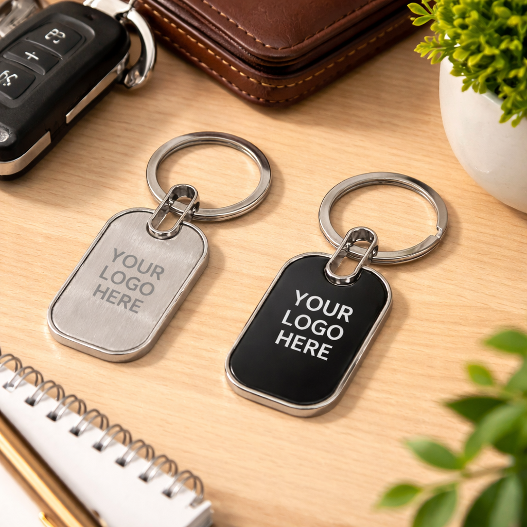 Customized Metal Keychain with Logo Engraving | Premium Corporate Gifts ...