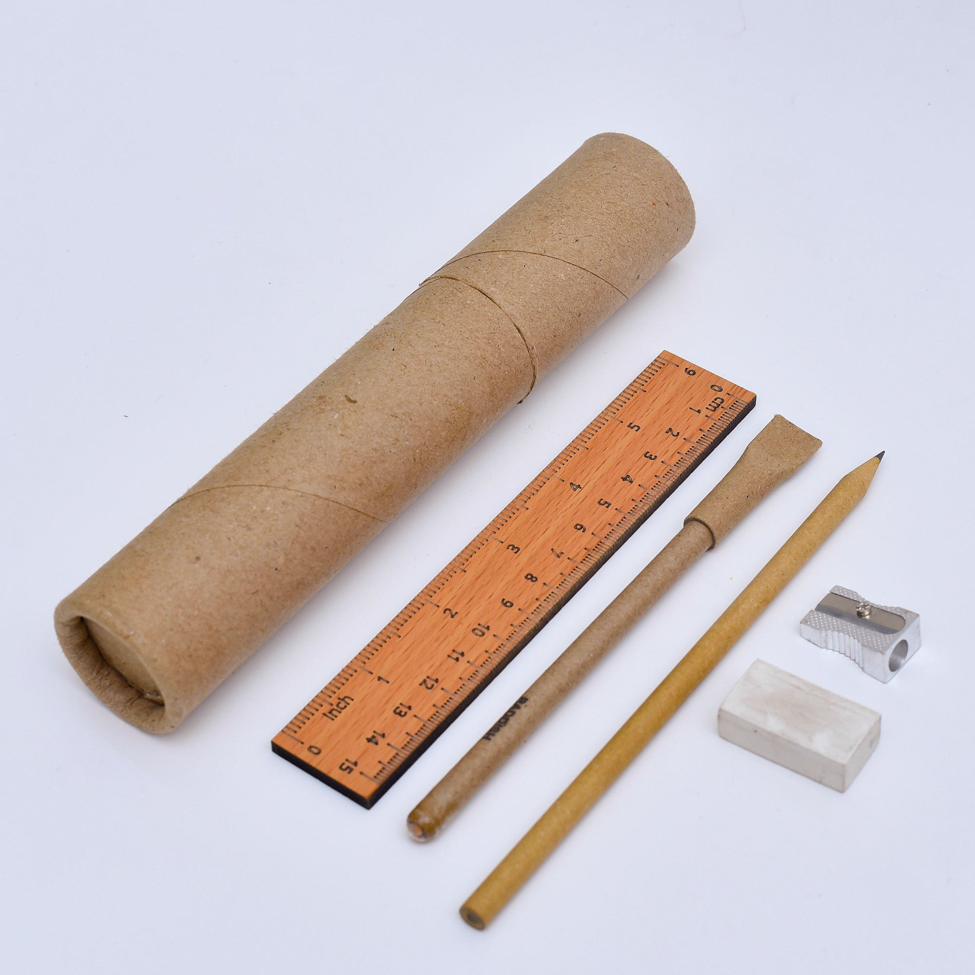Eco-Friendly Stationery Kit – Seed Pen, Recycled Pencil, Wooden Ruler & More (Plastic-Free!)