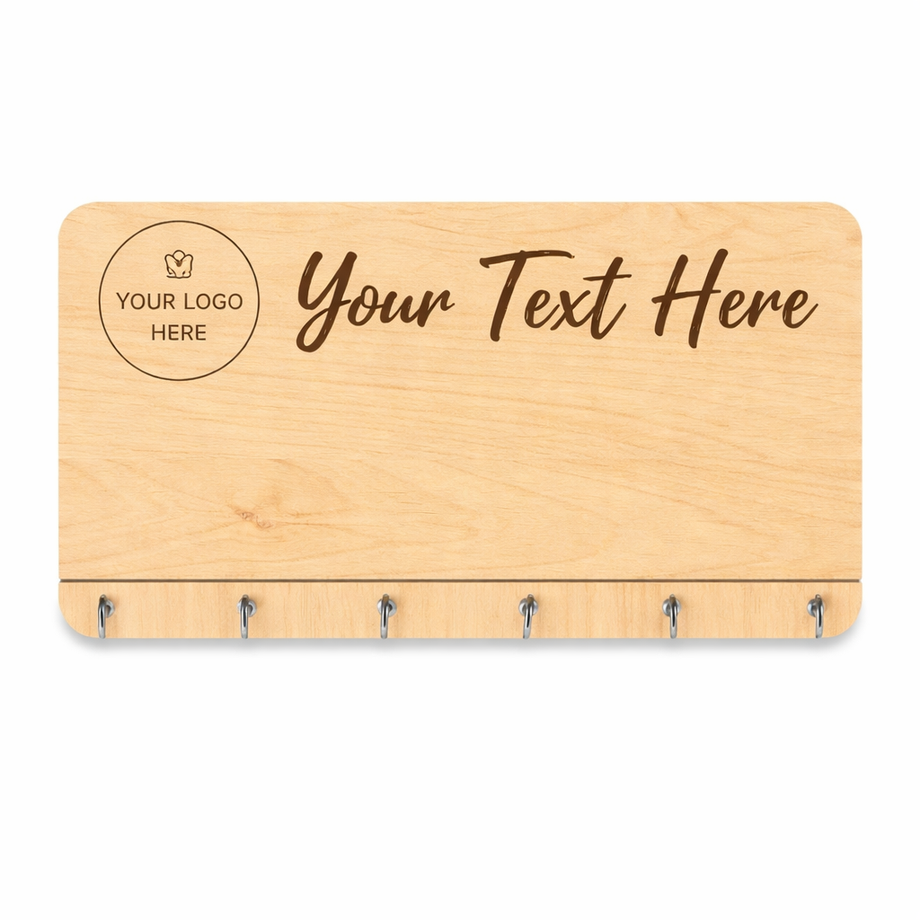 Customised MDF Key Holder | Wooden Wall Key Stand with Logo – seedballs