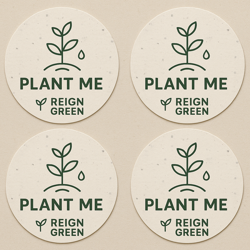 Plantable Seed Paper Coasters – Eco-Friendly & Growable Gifts