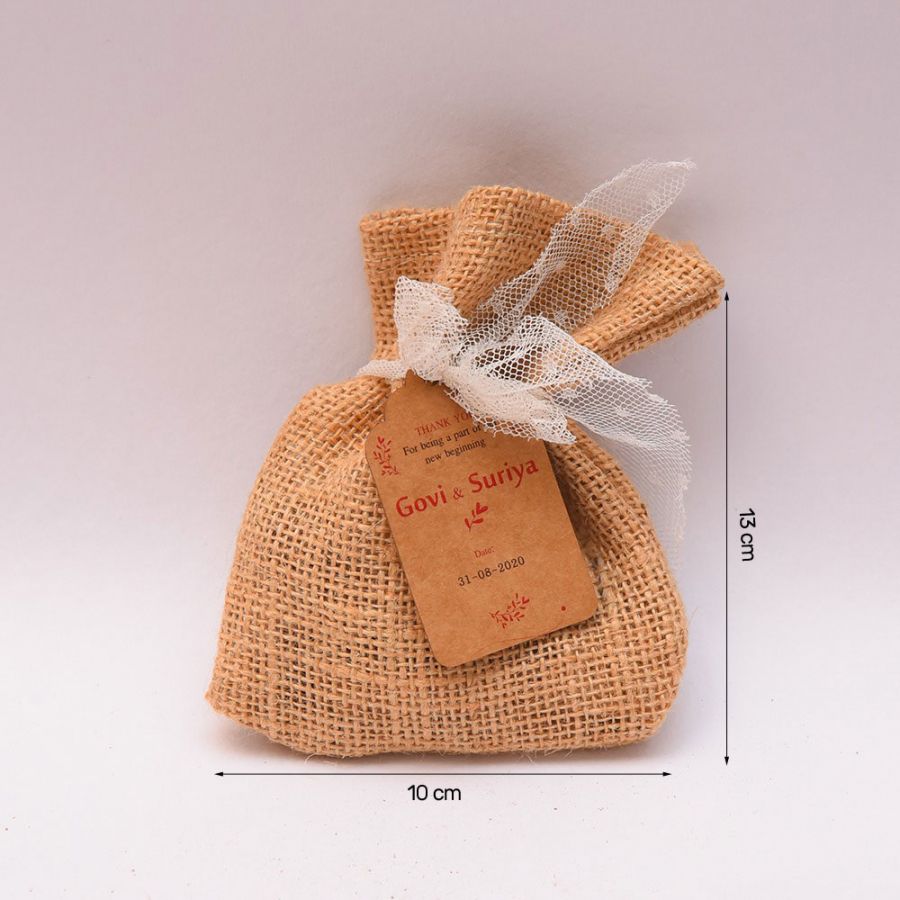 Pack of Seed Balls with Jute Bag Custom Printed Tag – Eco