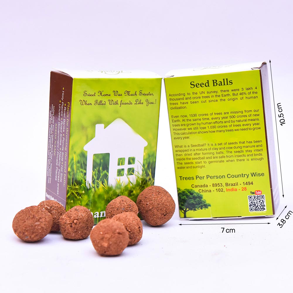 House Warming Return Gift, Pack of 6 Seed Balls ( Print language English )
