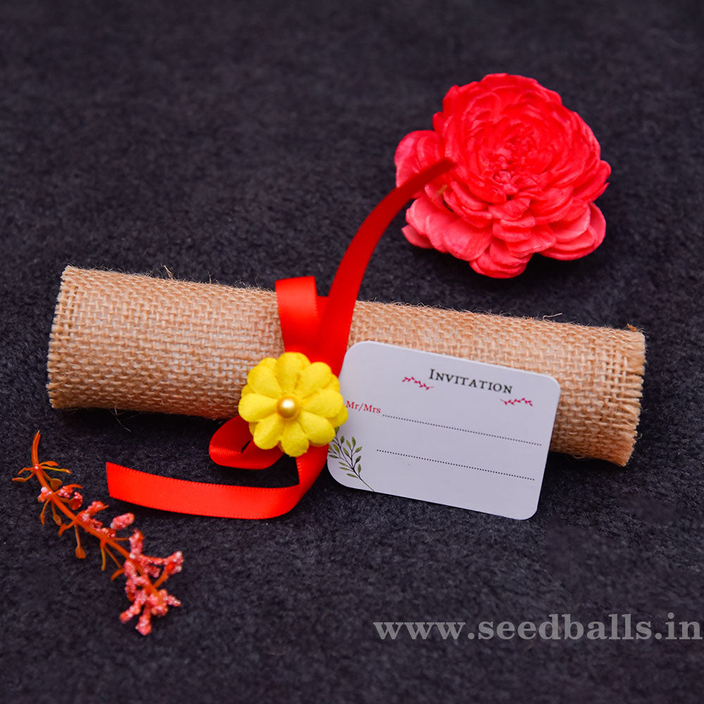 Lovely Leaves Seed Paper Invitation.