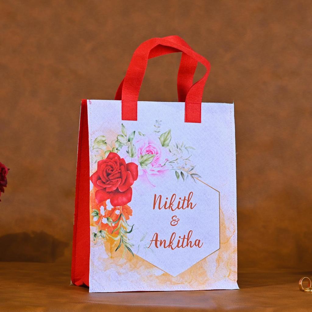 Sustainable Wedding Return Gift Bags Custom Tote from Recycled