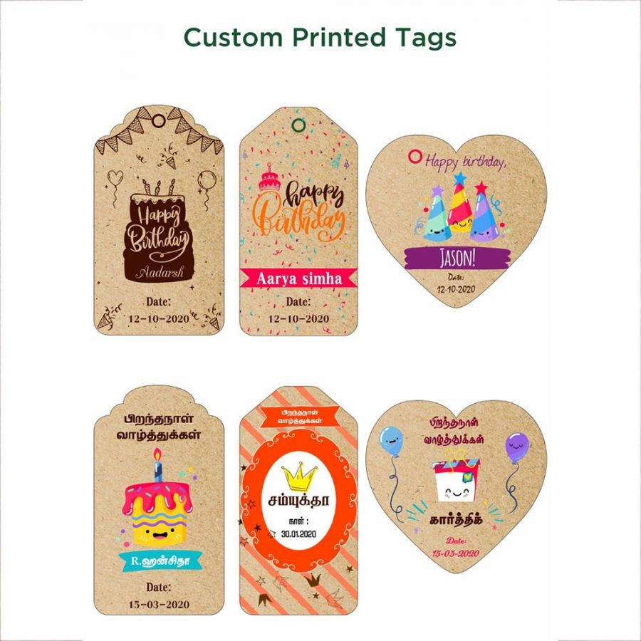 Customize Return Gift. Premium Linen Cotton Bags, Custom Printed Tags