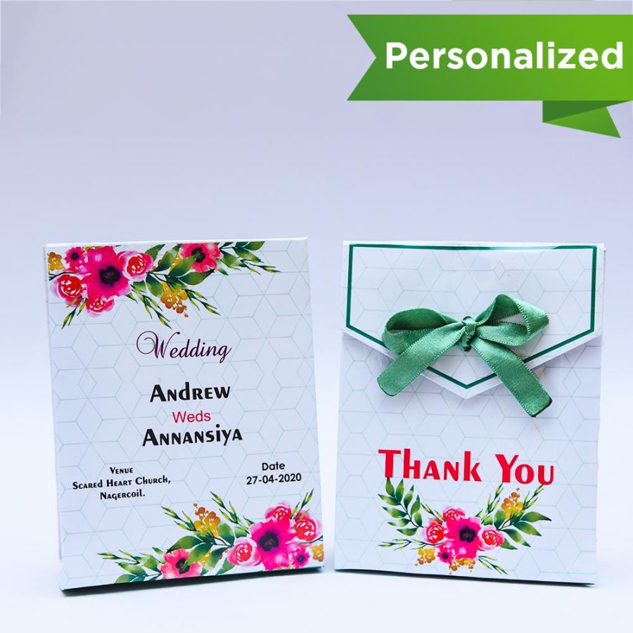 Customize - Wedding Return Gift, With Matching Satin Bows